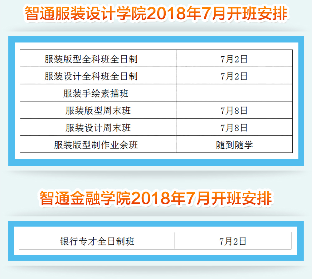 智通培訓(xùn)18年7月開班通知03